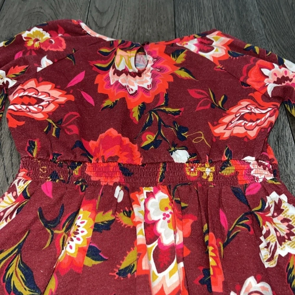 Old Navy toddler long sleeve flowey floral dress with stretch waist